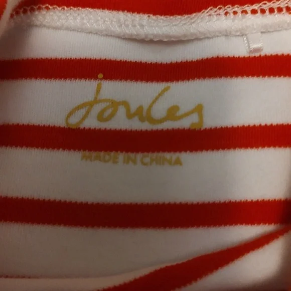 Joules Red and White Striped Shirt - Picture 2 of 3